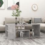 vidaXL Salontafel 100x50x40 cm bewerkt hout betongrijs, 100 tot 150 cm, Verzenden, Nieuw, 50 tot 100 cm