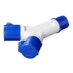 ProPlus 2-weg splitter - spatbestendig - 16A - IP44 - 230..., Doe-het-zelf en Verbouw, Elektra en Kabels, Ophalen of Verzenden