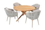 Taste Eva/Prado ronde tuinset - Ø130 cm., Tuin en Terras, Tuinsets en Loungesets, Nieuw, Tuinset, Hout, Verzenden