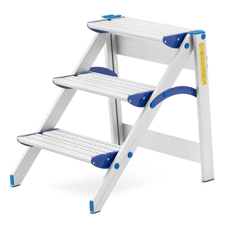 Huishoudtrap - 3 treden - aluminium - werkhoogte 270 cm, Doe-het-zelf en Verbouw, Ladders en Trappen, Nieuw, Ophalen of Verzenden