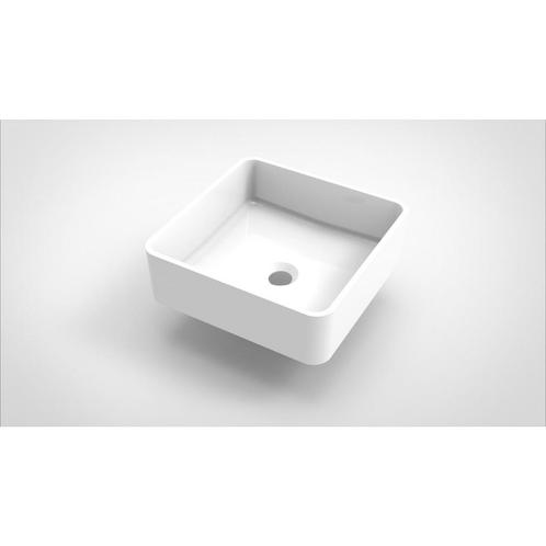 Opbouw Waskom Arcqua Case Vierkant 37x37 cm Glans Wit, Doe-het-zelf en Verbouw, Sanitair, Overige typen, Nieuw, Ophalen of Verzenden