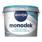 Histor Monodek Muurverf Wit 5 liter, Doe-het-zelf en Verbouw, Verf, Beits en Lak, Nieuw, Verf, 5 tot 10 liter, Wit