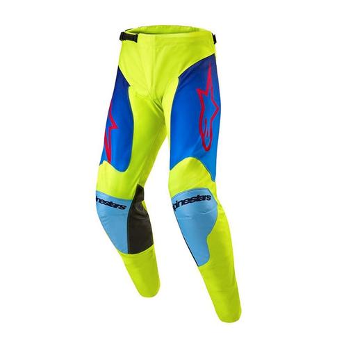 Alpinestars Racer Hoen Broek Geel Fluo Blauw Nacht Marine, Motoren, Kleding | Motorkleding, Heren, Nieuw met kaartje, Broek | textiel