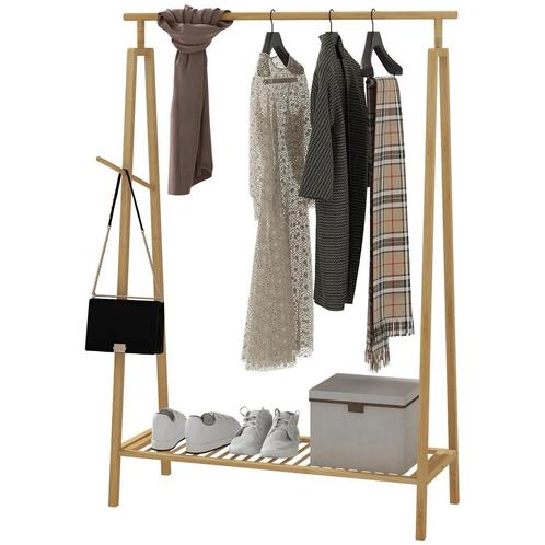 TRUUSK Kledingrek Garderoberek Met Kledinghaken & Plank Voor, Huis en Inrichting, Woonaccessoires | Kapstokken, Nieuw, Verzenden