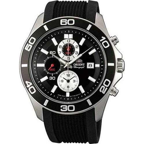 Orient Sports Chronograph 45mm FTT0S003B0, Sieraden, Tassen en Uiterlijk, Horloges | Heren, Verzenden