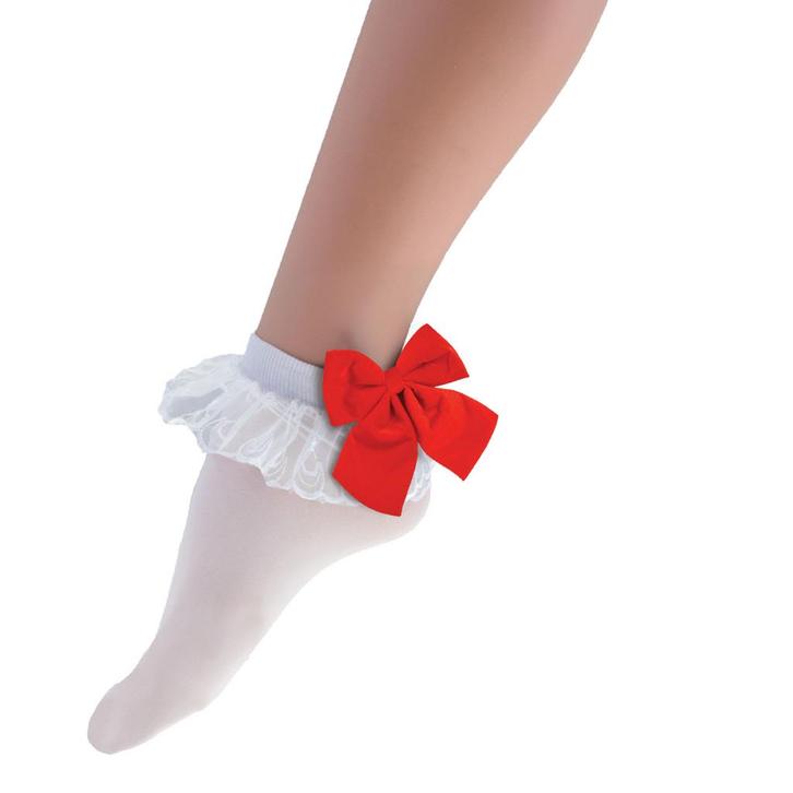 Tiroler Enkelsokjes Met Rode Strik, Kleding | Dames, Carnavalskleding en Feestkleding, Nieuw, Ophalen of Verzenden