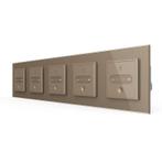 Livolo | Goud | SR | 5 | Slide-Dimmer, Doe-het-zelf en Verbouw, Elektra en Kabels, Nieuw