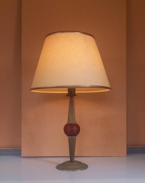 Tafellamp - Vintage - Art Déco-stijl - Gouden Metaal, Antiek en Kunst, Curiosa en Brocante