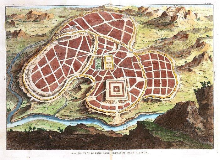 Israël - Jeruzalem; Calmet - Plan Nouveau de lancienne, Boeken, Atlassen en Landkaarten