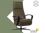 Leren relaxfauteuil Idol - Granada Ash (grijs/bruin) -, Huis en Inrichting, Fauteuils, Nieuw, Ophalen of Verzenden, 50 tot 75 cm