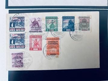 Overzeese Rijksdelen - Covers Japanse Bezetting Repoebliek beschikbaar voor biedingen
