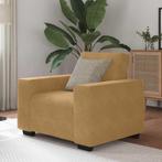 vidaXL Sofastoel Bruin 60 cm Fluweel, Huis en Inrichting, Banken | Bankstellen, Verzenden, Nieuw, Stof