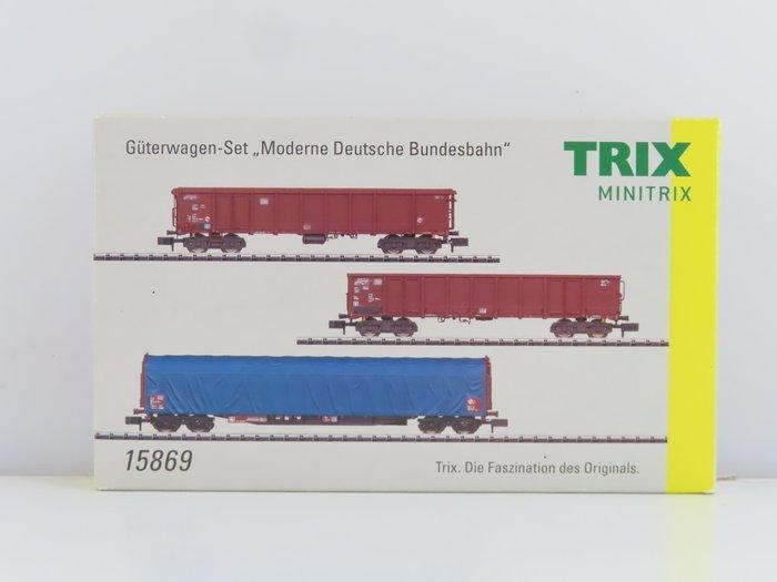 Minitrix N - 15869 - Modeltrein goederenwagon (1) - 3-delige, Hobby en Vrije tijd, Modeltreinen | N-Spoor