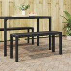 vidaXL Tuinbank Zwart 100 x 28 x 45 cm Staal, Tuin en Terras, Verzenden, Nieuw, Metaal