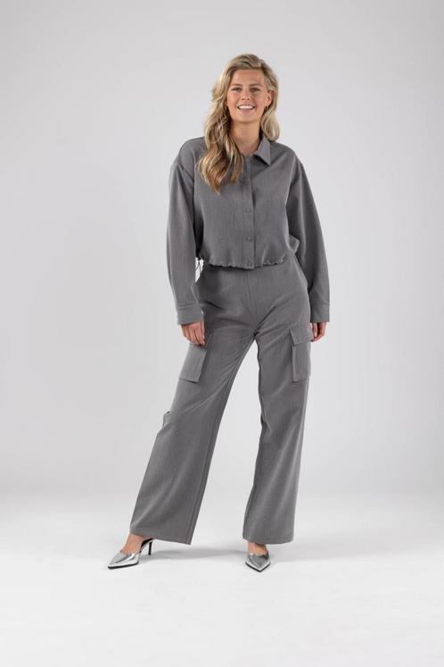 -50% Nukus  Nukus Hamburg pants stripe grey  maat L, Kleding | Dames, Broeken en Pantalons, Grijs, Nieuw, Verzenden