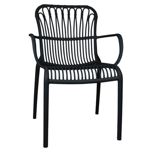 Tuinstoel - Rattie - Zwart - The Outsider, Tuin en Terras, Tuinstoelen, Verzenden