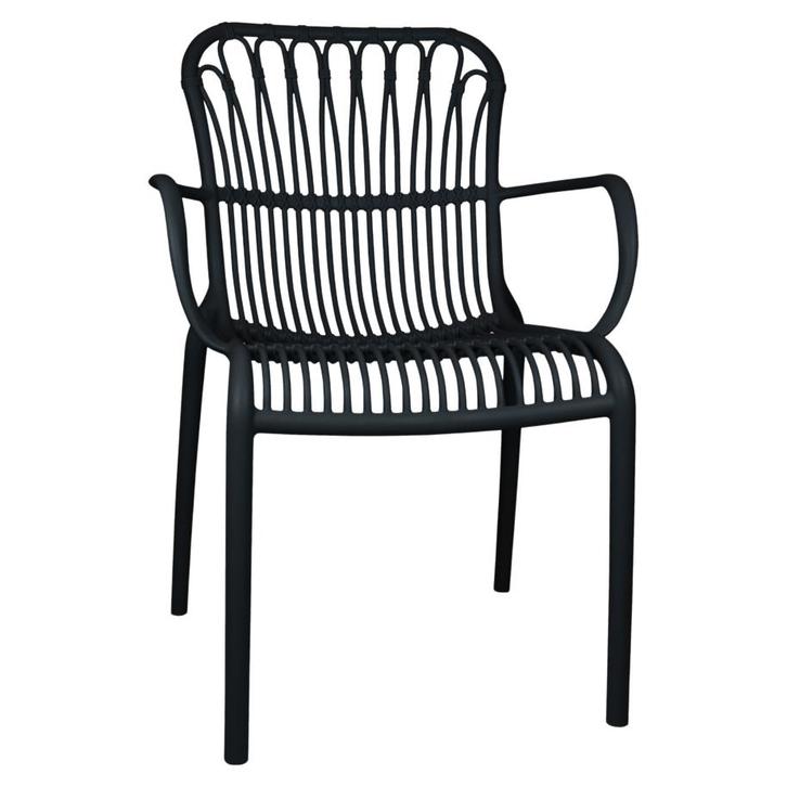 Tuinstoel - Rattie - Zwart - The Outsider, Tuin en Terras, Tuinstoelen, Verzenden