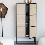 *WOONWINKEL* Japandi Kast Zwart Met Rotan, Verzenden, Nieuw