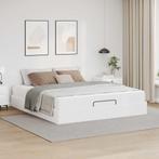 vidaXL Bedframe met matras met matras 2 pcs Wit PVC, Huis en Inrichting, Slaapkamer | Bedden, Verzenden, Nieuw, Wit