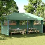 vidaXL Partytent inklapbaar pop-up met 3 zijwanden groen, Verzenden, Nieuw, Partytent