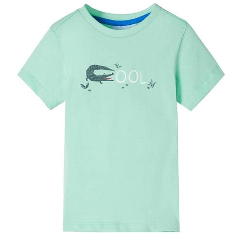 vidaXL Kindershirt met korte mouwen 128 lichtgroen, Kinderen en Baby's, Kinderkleding | Overige, Nieuw, Verzenden