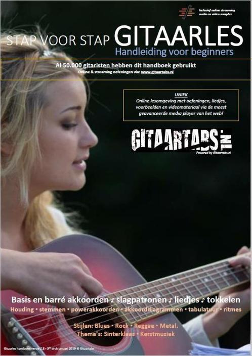 Stap voor Stap Gitaarles Handboek - Inclusief Online Videos, Boeken, Muziek, Zo goed als nieuw, Verzenden