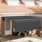 vidaXL Inklapbaar Zonnescherm Grijs 400 × 300 cm Aluminium,, Tuin en Terras, Zonneschermen, Verzenden, Nieuw