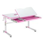 Kinderbureau Sauda in hoogte verstelbaar met draaistoel pink, Kinderen en Baby's, Kinderkamer | Tafels en Stoelen, Verzenden, Nieuw