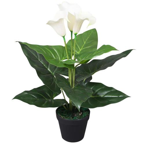 vidaXL Kunst calla lelie plant met pot 45 cm wit, Huis en Inrichting, Woonaccessoires | Kunstplanten en Kunstbloemen, Nieuw, Verzenden