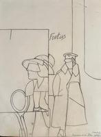 Valerio Adami (1935) - Foetus (programma per un film 1971), Antiek en Kunst