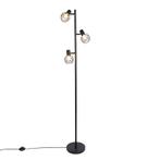Design vloerlamp zwart 3-lichts verstelbaar - Mesh, Huis en Inrichting, Lampen | Vloerlampen, Nieuw, Overige materialen, Modern