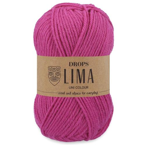 DROPS Lima Uni Colour - 9028 magenta - Wol Garen, Hobby en Vrije tijd, Breien en Haken, Ophalen of Verzenden