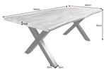 Eettafel WILD 180cm tafelblad 50mm witwashed wild eiken-look, Ophalen of Verzenden, Nieuw