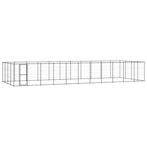 vidaXL Hondenkennel 53,24 m² staal, Dieren en Toebehoren, Honden-accessoires, Nieuw, Verzenden