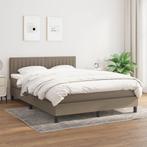 vidaXL Boxspring met matras stof taupe 140x190 cm, Verzenden, Stof, Nieuw, Tweepersoons