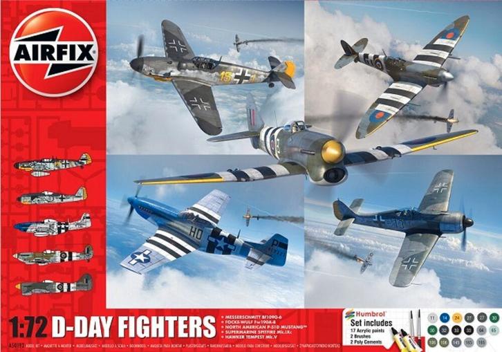 Airfix A50192 D-Day Fighters Gift Set Bouwpakket Schaal, Hobby en Vrije tijd, Modelbouw | Vliegtuigen en Helikopters, Nieuw, Overige merken