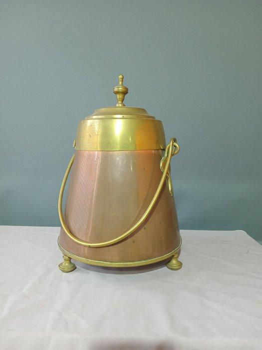 Pot - Koper, Messing - Doofpot Kolenkit, Antiek en Kunst, Curiosa en Brocante