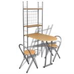 vidaXL Ontbijttafelset met twee stoelen (inklapbaar), Huis en Inrichting, Complete eetkamers, Verzenden, Nieuw