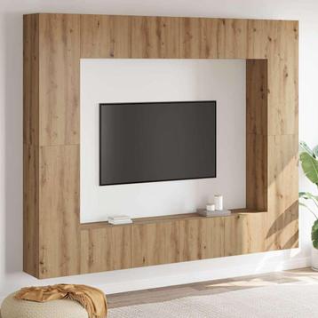 vidaXL TV-kast 8 pcs Bruin 221 x 30 x 180 cm Bewerkt hout beschikbaar voor biedingen