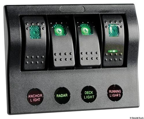 PCP Compact Elektrisch Paneel 4 Schakelaars, Watersport en Boten, Bootonderdelen, Nieuw, Zeilboot of Motorboot, Ophalen of Verzenden