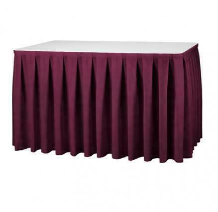 Tafelrok boxpleat met brede plooi kleur Bordeaux, Huis en Inrichting, Tafelonderdelen, Nieuw, Overige materialen, Rechthoekig