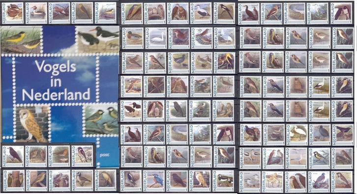 vogels in nederland nominaal serie, blok van 4 of album, Postzegels en Munten, Postzegels | Nederland, Postfris, Na 1940, Ophalen of Verzenden