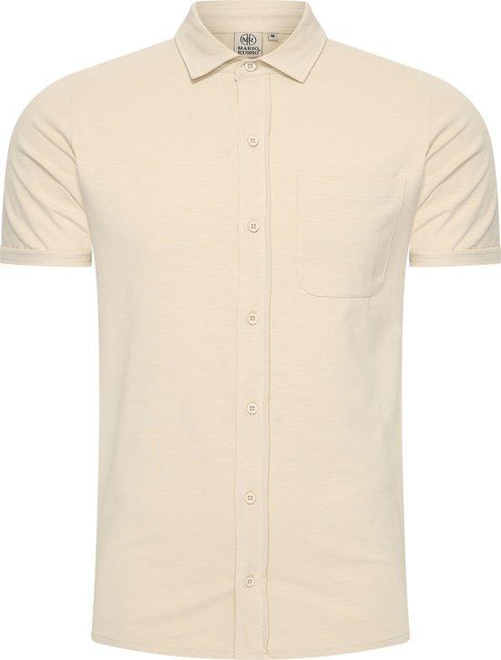 Tweedekans | Mario Russo Korte Mouwen Overhemd - Overhemd, Kleding | Heren, Overhemden, Beige, Zo goed als nieuw, Ophalen of Verzenden