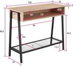 2dekans | tectake - Sidetable consoletafel Tralee -, Ophalen of Verzenden, Zo goed als nieuw