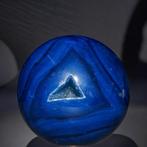 Eerste kwaliteit blauw geverfd Agaat. Mooie Gekleurde Bol -, Nieuw