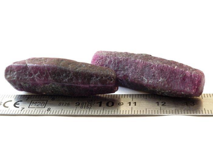 Robijn 182 carats ruwe robijnkristallen, niet bewerkt.-, Verzamelen, Mineralen en Fossielen