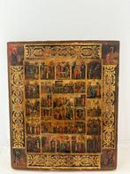 Icoon - Opstanding en 28 aanbiddingsfeesten - Hout, Antiek en Kunst