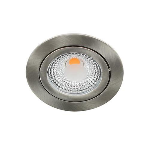 Bella Ondiepe LED spot kantelbaar 5Watt rond NIKKEL dimbaar, Huis en Inrichting, Lampen | Spots, Ophalen of Verzenden