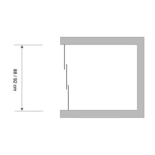 Nisdeur Plieger Economy Schuifdeur 3-delig 2.2 mm Acryl, Doe-het-zelf en Verbouw, Sanitair, Ophalen of Verzenden