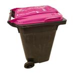 Afvalcontainer 240 liter, licht gebruikt - Grijs met roze, Ophalen of Verzenden, Nieuw